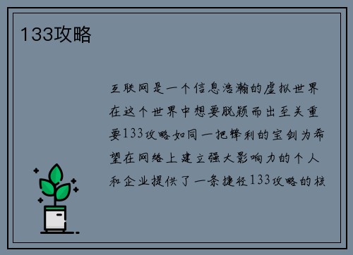 133攻略